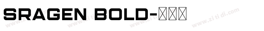 sragen bold字体转换